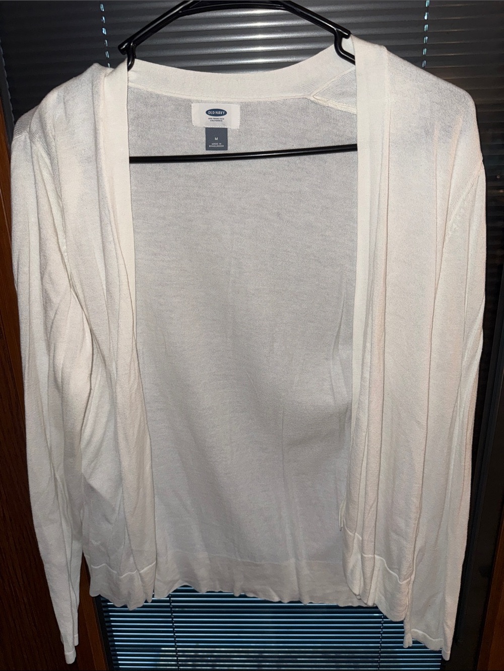 Old Navy Women's Cream Lightweight Open-Front Cardigan